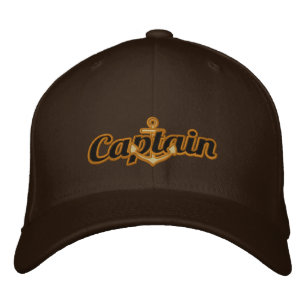 Eleganter Captain Nautical Anchor Große Stickerei Bestickte Kappe