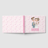 Eleganter Cartoon Couple Wedding Gästebuch (Voll)