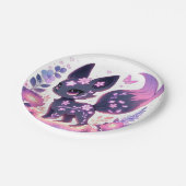 Eleganter Cartoon Fox Babydusche Pappteller (Schrägansicht)