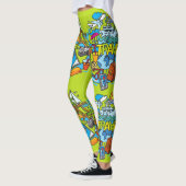 Eleganter Cartoon zeichnend Neon Leggings (Links)