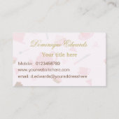 Eleganter Catering Koch Coffee Shop Pink Gold Visitenkarte (Rückseite)