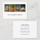Eleganter Catering mit weißem Gemüse Visitenkarte (Vorne/Hinten)