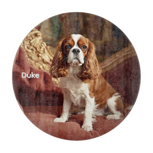 Eleganter Cavalier King Charles personalisierter G Schneidebrett (Vorderseite)