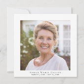 Eleganter Celtic Cross Foto Gedenkplatz Dankeskarte (Rückseite)