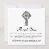 Eleganter Celtic Cross Foto Gedenkplatz Dankeskarte (Vorderseite)
