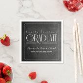 Eleganter Chalkboard Abschluss Napkins Serviette (Beispiel)