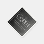 Eleganter Chalkboard Abschluss Napkins Serviette (Ecke)