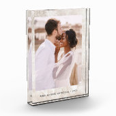 Eleganter Champagne Marble Look Fotoblock (Links)