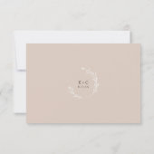 Eleganter Champagne Tan Neutral Wedding QR Code RSVP Karte (Rückseite)