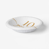 Eleganter Champagner 10. Hochzeitstag Pappteller (Gewinkelt)