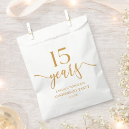Eleganter Champagner 15. Hochzeitstag Geschenktütchen