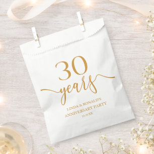 Eleganter Champagner 30. Hochzeitstag Geschenktütchen