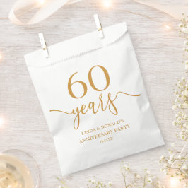 Eleganter Champagner 60. Hochzeitstag Geschenktütchen