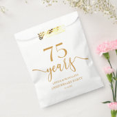 Eleganter Champagner 75. Hochzeitstag Geschenktütchen (Versiegelt)