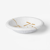 Eleganter Champagner 75. Hochzeitstag Pappteller (Gewinkelt)