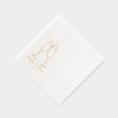 Eleganter Champagner Cocktail Hochzeit Servietten Mit Folie (Rechts)