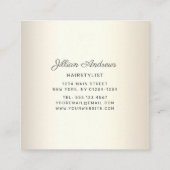 Eleganter Champagner Dripping Glitzer Beruflich Quadratische Visitenkarte (Rückseite)