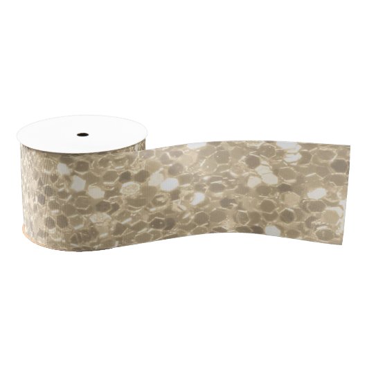 Eleganter Champagner Glitzer Sparkle Sequin Ripsband (Spule)