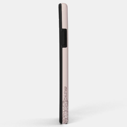 Eleganter Champagner-Glitzer-Tropfen Case-Mate iPhone Hülle (Hinten/Rechts)