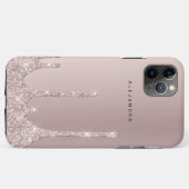 Eleganter Champagner-Glitzer-Tropfen Case-Mate iPhone Hülle (Rückseite (Horizontal))