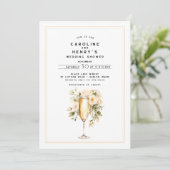 Eleganter Champagner-Polterabend Einladung (Stehend Vorderseite)