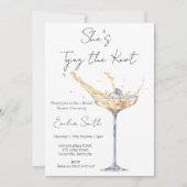 Eleganter Champagner| ringförmiges Brautparty Einladung (Vorderseite)