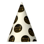 Eleganter Champagner-Silvester-Partyhut Partyhütchen (Vorderseite)