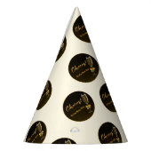 Eleganter Champagner-Silvester-Partyhut Partyhütchen (Links)