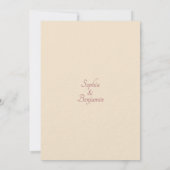 Eleganter Champagner und Rose Gold Save the Date Einladung (Rückseite)