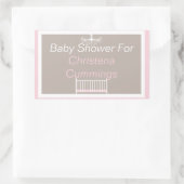 Eleganter Chandelier Baby Shower Rectangle Aufkleb Rechteckiger Aufkleber (Tasche)