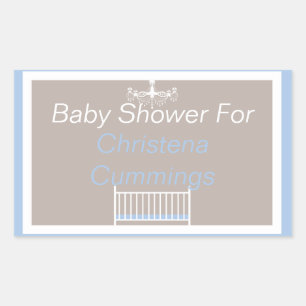 Eleganter Chandelier Baby Shower Rectangle Aufkleb Rechteckiger Aufkleber