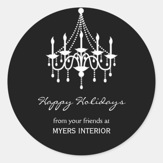 Eleganter Chandelier Gevor Sticker - Schwarz (Vorderseite)