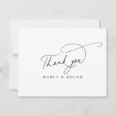 Eleganter Charm Flat Simple Wedding Dankeschön Kar Dankeskarte (Vorderseite)