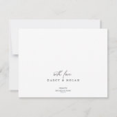 Eleganter Charm Flat Simple Wedding Dankeschön Kar Dankeskarte (Rückseite)