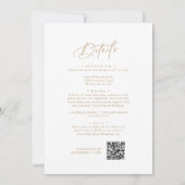 Eleganter Charm Goldene Hochzeit Einladungen mit U (Rückseite)