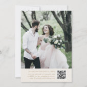 Eleganter Charm Ivory Foto Hochzeit Einladungen UA (Rückseite)