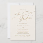 Eleganter Charm Ivory Garden Hochzeit Einladungen (Vorderseite)