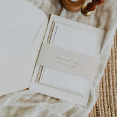 Eleganter Charm Ivory Wedding Invitation Bly Band