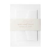 Eleganter Charm Ivory Wedding Invitation Bly Band (Vorderseite Beispiel)