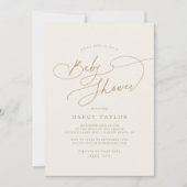 Eleganter Charm Ivory Wildblume Baby Shower Einladung (Vorderseite)