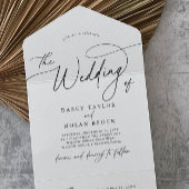 Eleganter Charm QR in einer Einladung zur Hochzeit