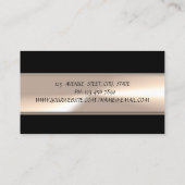 Eleganter Charme Beruflich, schwarz, Palmenbaum Visitenkarte (Rückseite)