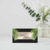Eleganter Charme Beruflich, schwarz, Palmenbaum Visitenkarte (Stehend Vorderseite)