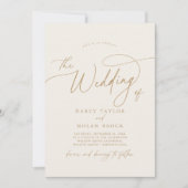 Eleganter Charme Elfenbeinküche Einladungen mit UA (Vorderseite)