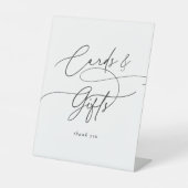 Eleganter Charme Hochzeitskarten und Geschenke-Zei Sockelschild (Vorderseite)
