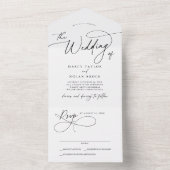 Eleganter Charme in einer Hochzeitsfeier UAWG All In One Einladung (Innen Boden)