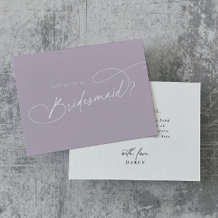 Eleganter Charme Lila wirst du meine Bridesmaid se Einladung