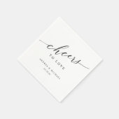 Eleganter Chat für Liebe Hochzeitscocktail Serviette (Ecke)