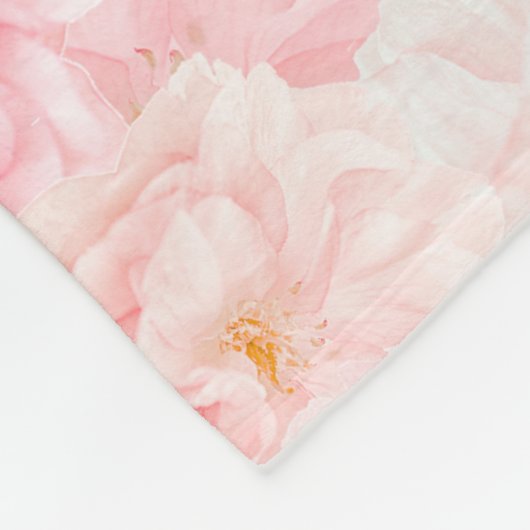 Eleganter Cherry Blossom Muster Design Sherpa Blan Fleecedecke (Ecke)