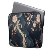 Eleganter Cherry Blossom und Abstrakter Tisch in d Laptopschutzhülle (Vorderseite Links)